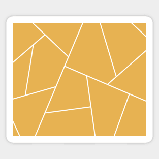 Abstract geometric pattern - bronze and white. Sticker